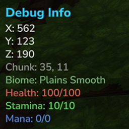 Simple Debug Info Hud