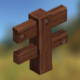 Hardwood Fence Centered Post Variant